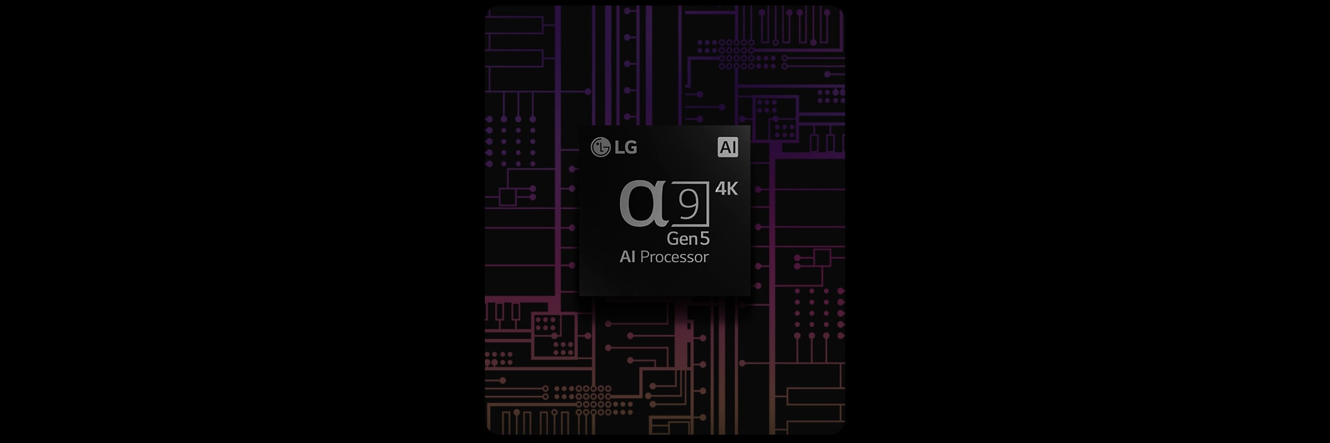 Απεικ?νιση του επεξεργαστ? a9 Gen 5 AI 4K σε ασπρ?μαυρο φ?ντο, το οπο?ο μετατρ?πεται σε ?γχρωμο