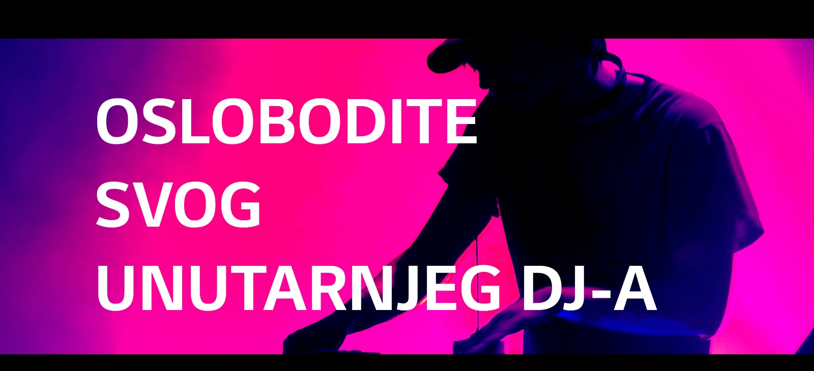 ?ovjek okre?e DJ plo?u.