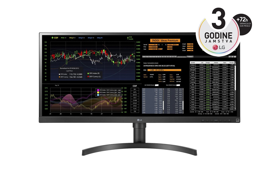 LG 34'' 21:9 UltraWide? All-in-One Thin Client IPS zaslon, prikaz prednje strane, 34CN650N-6A