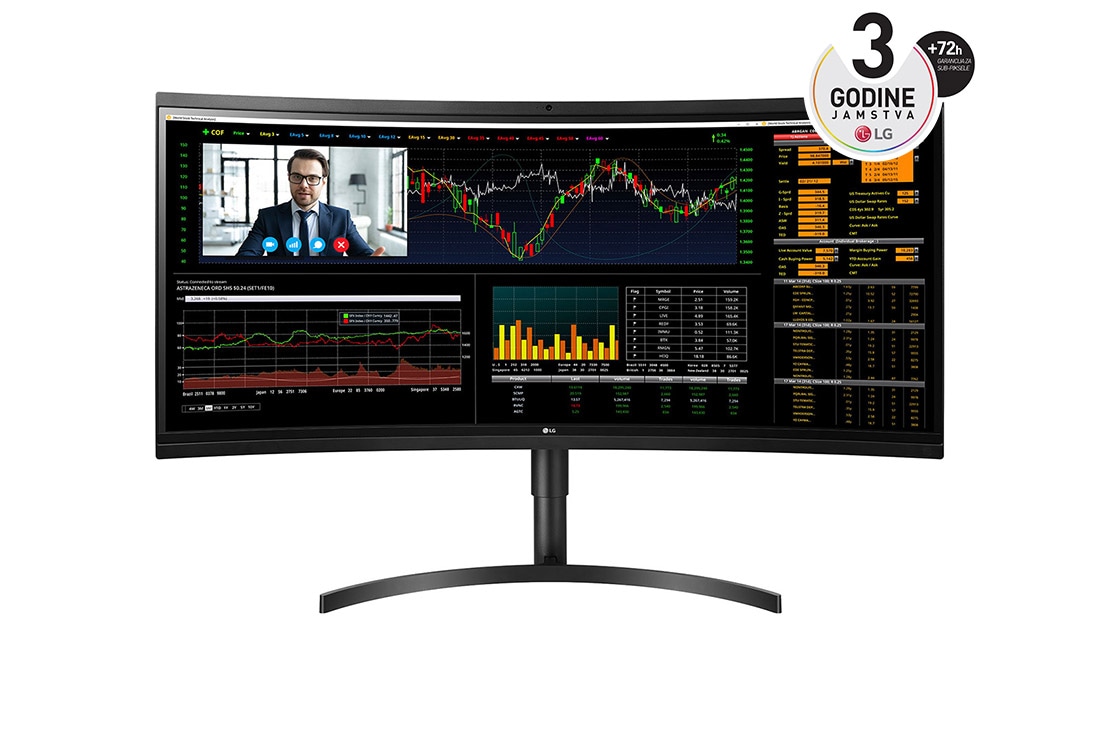 LG 37,5'' 21:9 QHD UltraWide? All-in-One Thin Client , prikaz prednje strane, 38CL950N-1C
