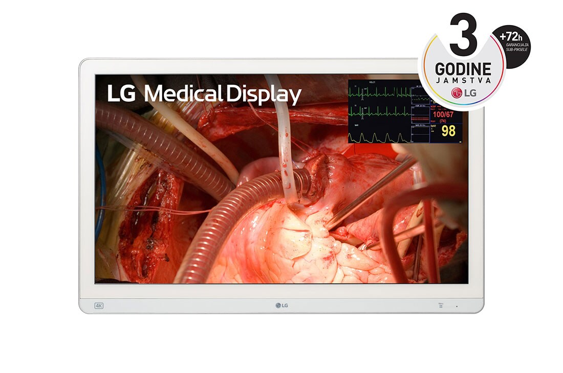 LG 27” 16:9 omjer slike VA panel medicinski monitor s brzinom osvje?enja od 60 Hz, prikaz prednje strane, 27HQ710S-W