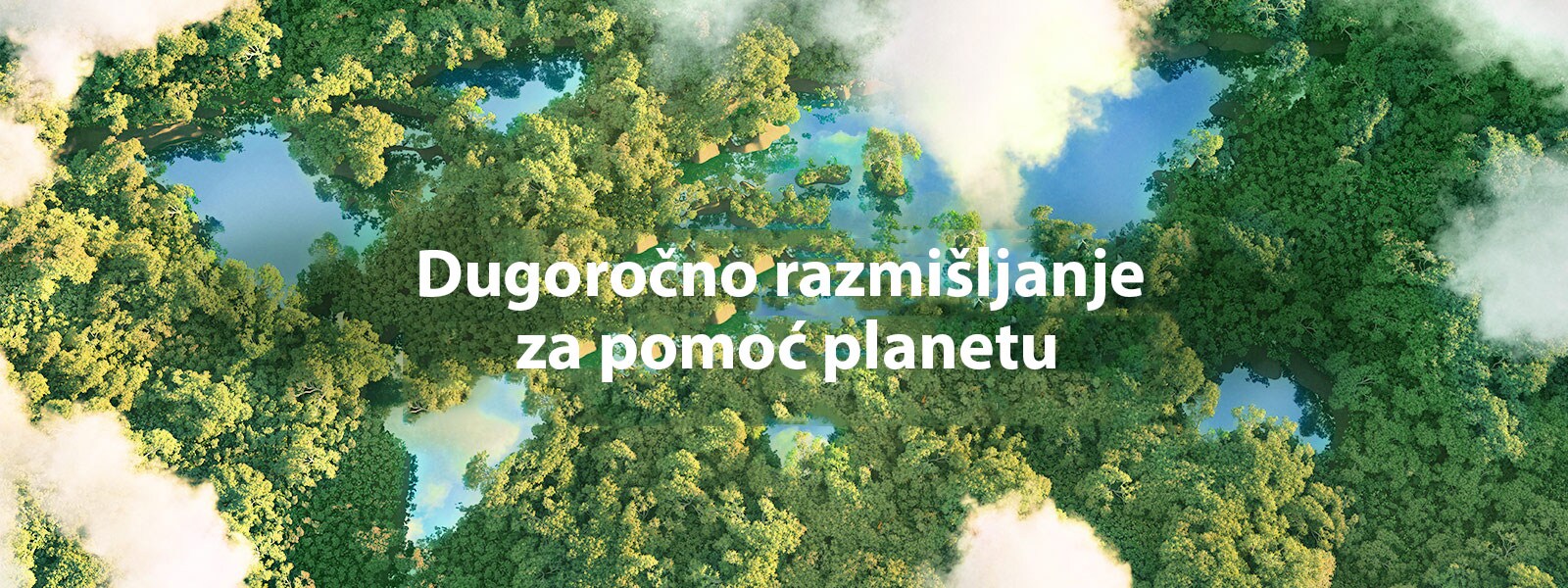 ?iroki pogled na zelenu ?umu s vrha, a tu je i oblak