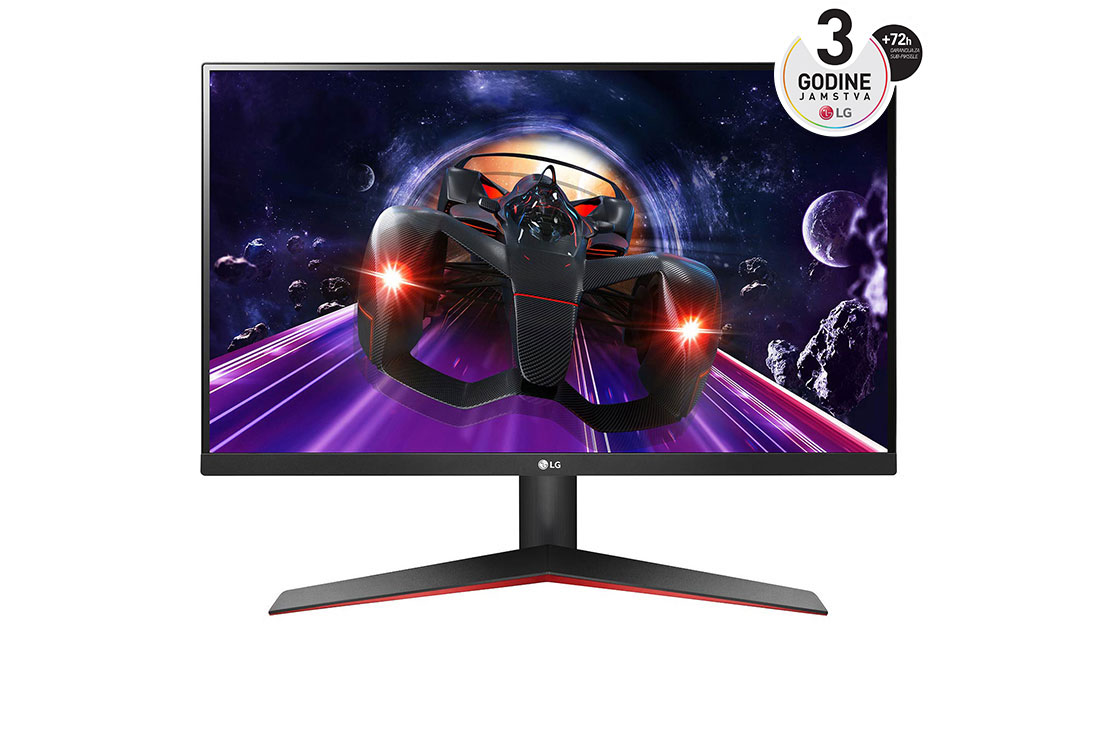 LG 23,8'' FHD IPS monitor s AMD FreeSync? i 1ms MBR, prikaz prednje strane, 24MP60G-B