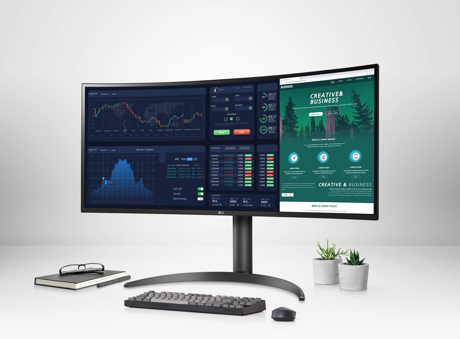 Uredite i pokrenite razli?ite programe uz 21:9 monitor LG UltraWide ? QHD od 34 in?a.
