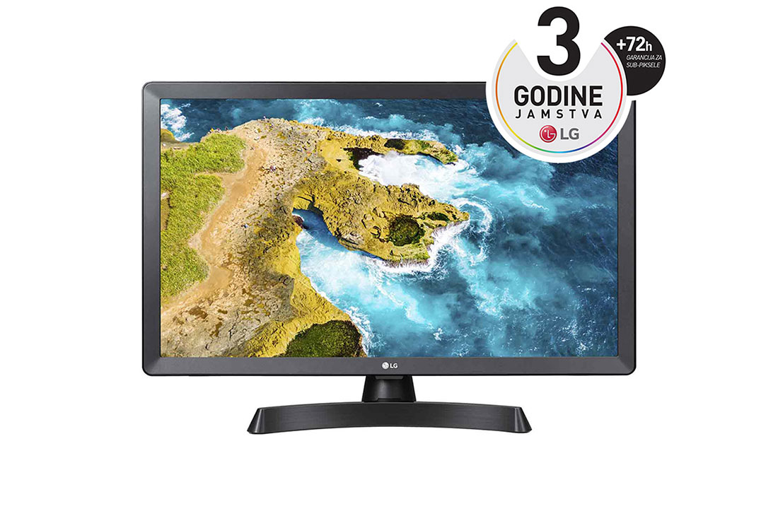 LG 23,6'' TV monitor sa ?irokim kutom gledanja, prikaz prednje strane, 24TQ510S-PZ