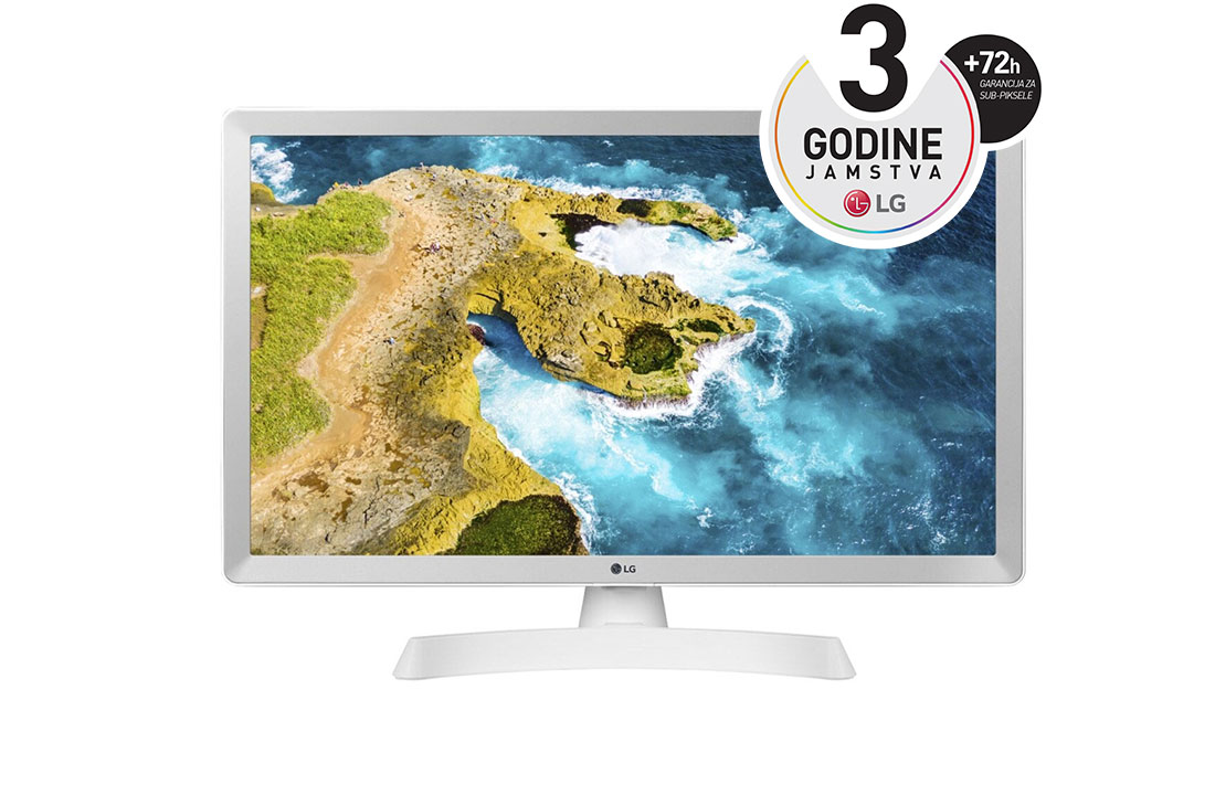 LG 23,6'' TV monitor sa ?irokim kutom gledanja, prikaz prednje strane, 24TQ510S-WZ