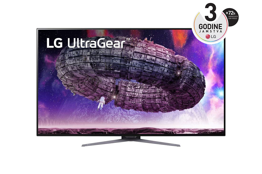 LG 47,5'' 4K UHD OLED UltraGear<sup>TM</sup> gaming monitor s 0,1ms vrijeme odziva i NVIDIA G-Sync?, prikaz prednje strane, 48GQ900-B