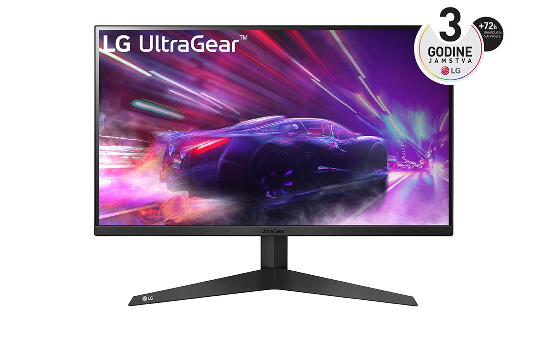LG 24” UltraGear? Full HD gamer monitor, prikaz prednje strane, 24GQ50F-B