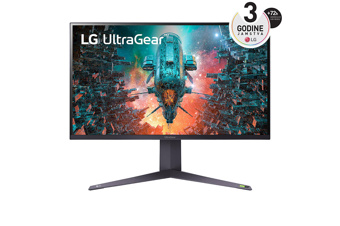 LG 31,5'' 4K UHD IPS UltraGear? gaming monitor s 1ms vrijeme odziva i NVIDIA G-Sync? , prikaz prednje strane, 32GQ950P-B