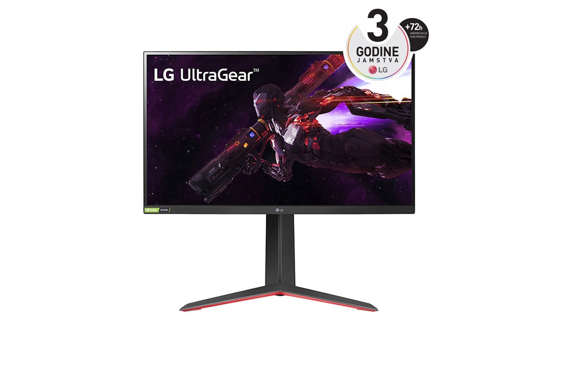 LG 27'' QHD IPS monitor s AMD FreeSync? (Premium), NVIDIA? G-SYNC i 1ms MBR, prikaz prednje strane, 27GP850P-B