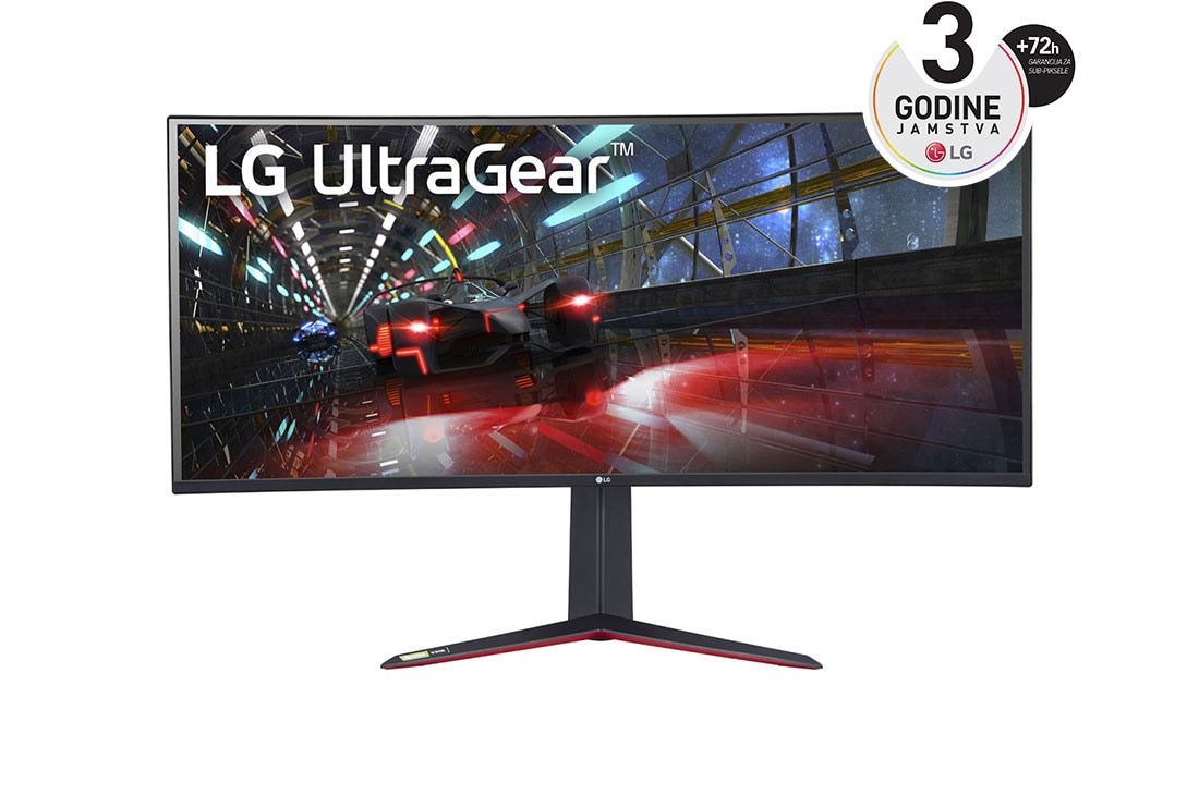 LG 37,5''  21:9  zakrivljen QHD Ultragear? IPS gaming monitor s HDR10, AMD FreeSync? (Premium Pro), 38GN950P-B