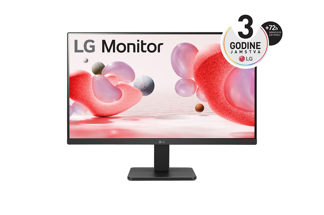 LG 24'' Full HD IPS monitor s brzinom osvje?avanja od 100 Hz, prikaz prednje strane, 24MR400-B
