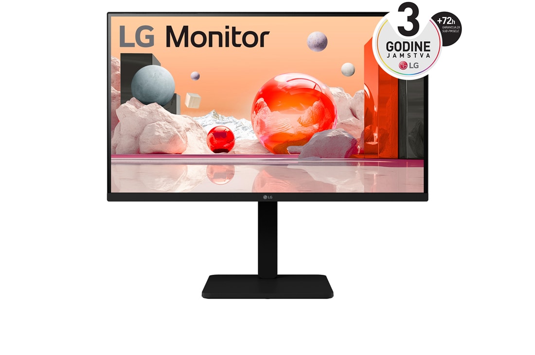 LG 27'' Full HD IPS monitor s brzinom osvje?avanja od 100 Hz, prikaz prednje strane, 27BA550-B