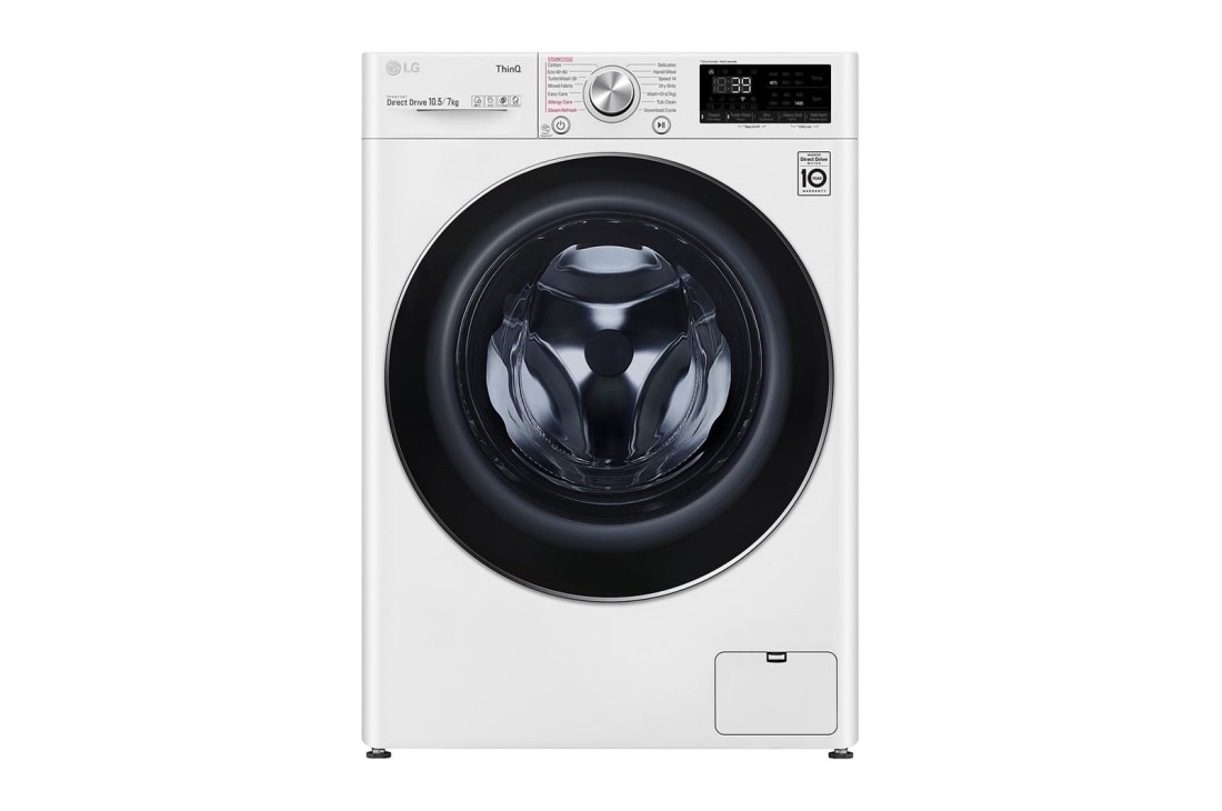 LG 10,5/7 kg, max. 1400 okr./min., Eco Hybrid? perilica-su?ilica sa parom, TurboWash?360, AI DD? tehnologija i WiFi funkcija, F4DV710S2E