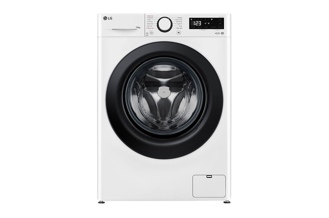 LG 10 kg, max. 1400 okr./min., Perilica rublja sa parom, AI DD? tehnologija, Pogled sprijeda, F4WR510SBW