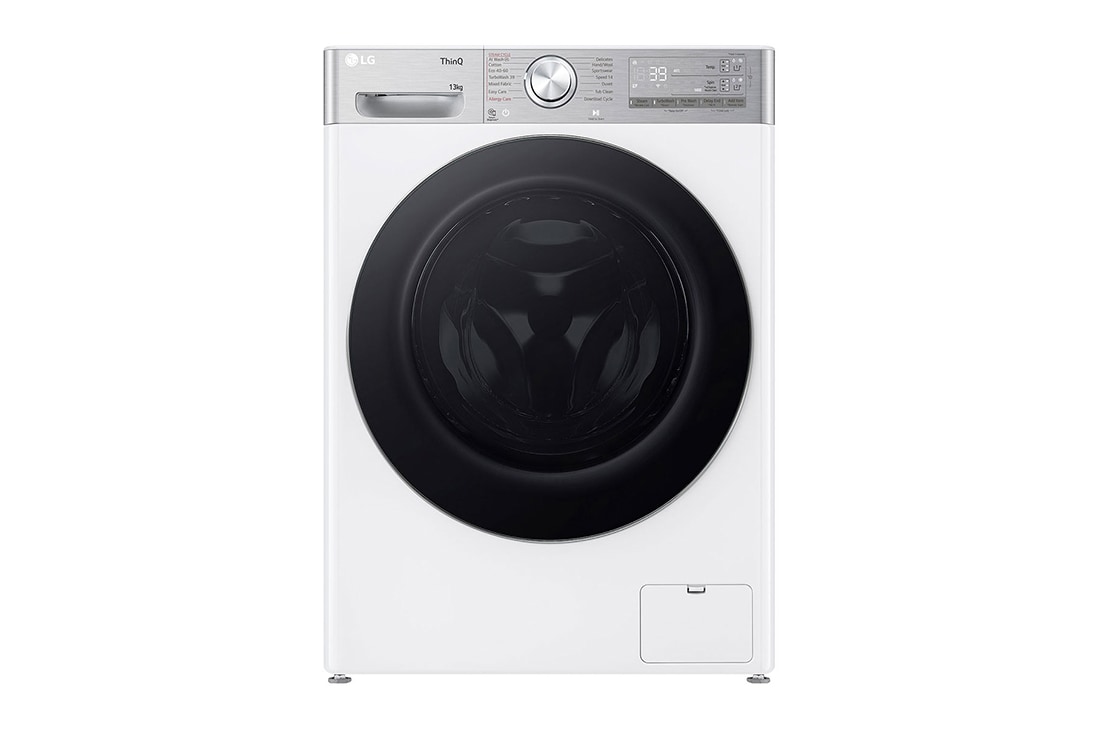 LG 13 kg, max. 1400 okr./min., Perilica rublja sa parom, TurboWash?360, AI DD? tehnologija i WiFi funkcija, Pogled sprijeda, F4WR913P3WA