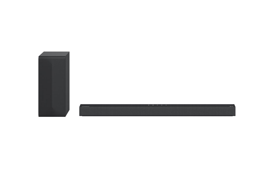 LG Soundbar S65Q, prikaz prednje strane sa stra?njim zvu?nikom, S65Q
