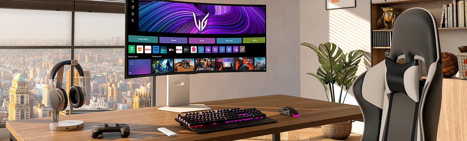 Prednja slika gaming monitora UltraGear? 39GX90SA.