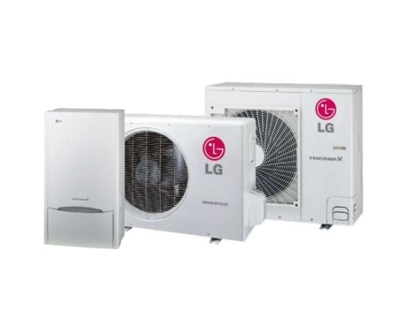 LG Therma V Split najnoviji je split dizajn zra?no-vodenog sustava toplinske pumpe iz LG-a. Sustav opskrbljuje  ku?anstvo svom potrebnom toplom vodom za grijanje, hla?enje i ku?nu uporabu, na ekolo?ki prihvatljiv i energetski u?inkovit na?in., Therma V Split