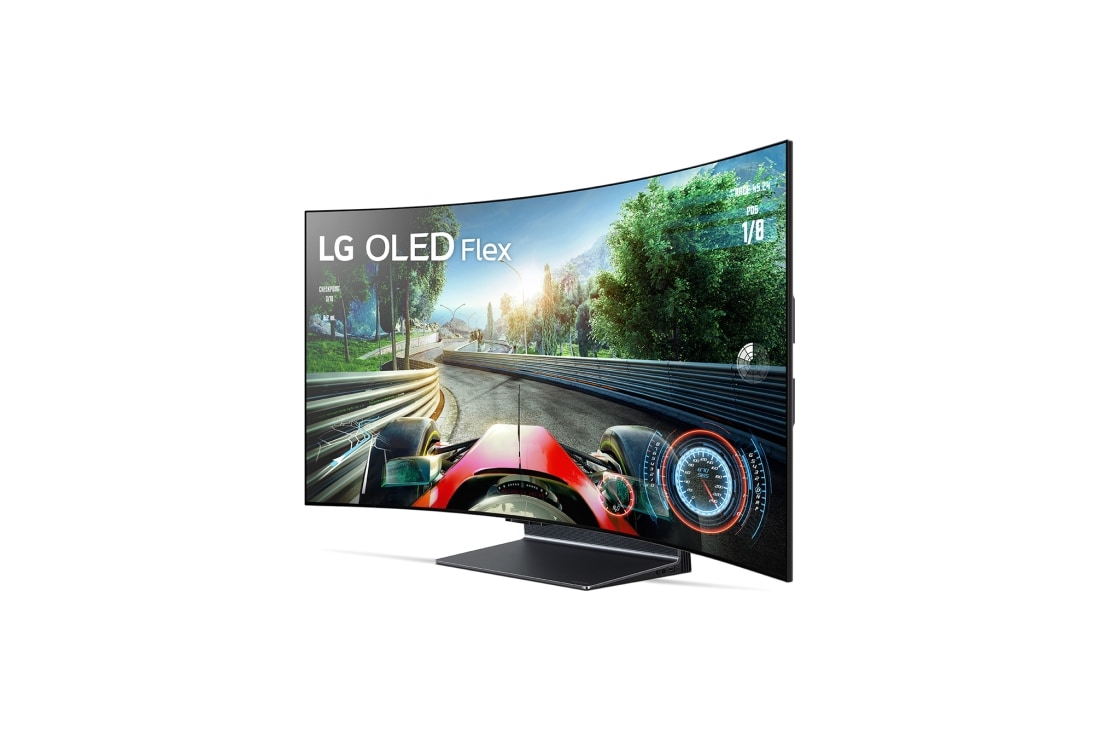 LG ????????? LG 4K OLED evo FLEXible ?? ????? ?????? ???? LED,  ???? ????? ????????? ??????? ???? 9 ????? ?-5 ?????????? 4K, ????? ???????? 100% HDR, HDR Dolby Vision ?-Dolby Atmos. ????????? webOS22 ????, ????????? ?????? ?? G-Sync ????? ?-VRR ?-Freesync, ????????? ????? ????? ????????., ????????? Flex ????? ????? ???? ????? ???? ???? ?? ????? ?? 45 ????? ?? ??? ???? ???????., 42LX3Q6LA