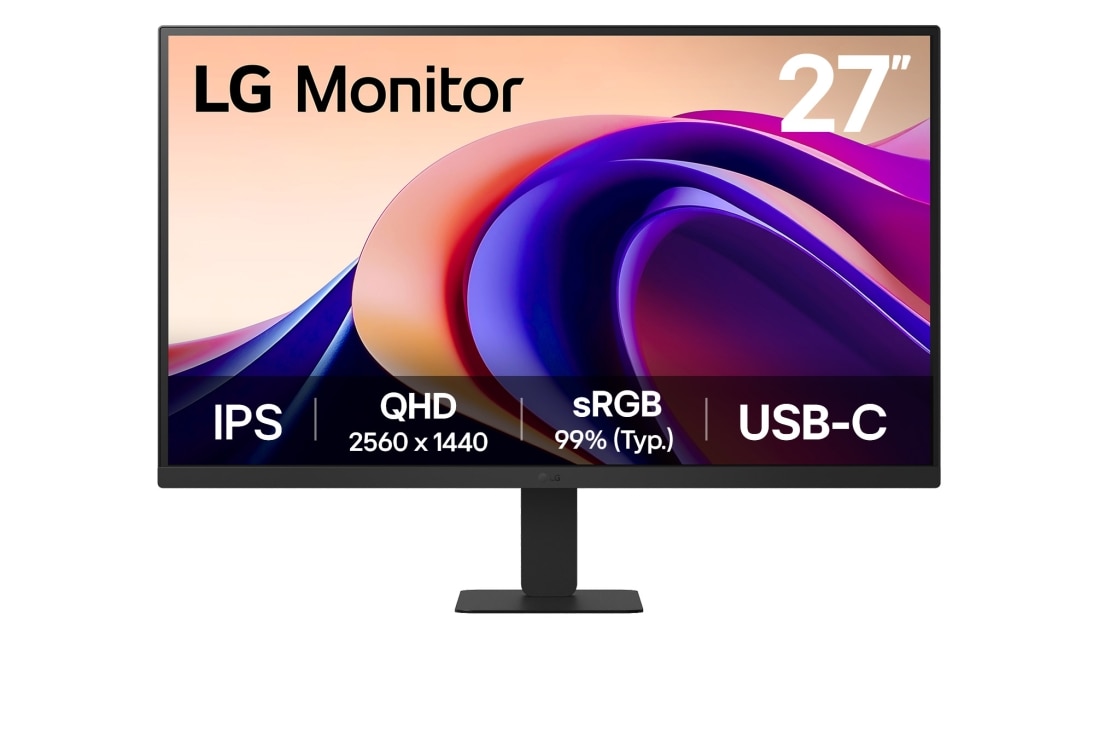 LG ??? '27 QHD 100hz IPS ??????? ?? USB-C ???? 16:9, ??? ????, 27U631A-B