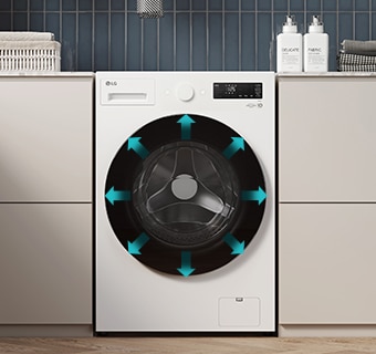 It shows a wider interior of the washing machine