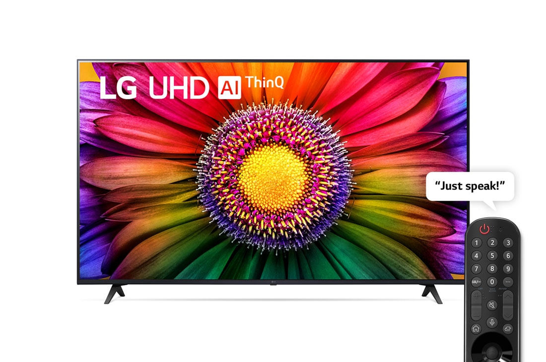 LG ??????LG UHD UR80 ? ???????? 65 ???? ??? UR80? ????? 4k? ????? ??????? ???????? ?????? AI ThinQ? ????? ???? WebOS? ??????? ????? ?????? HDR ?? ????HLG? ???????? AI Picture Pro ?AI Sound Pro (5.1.2ch)? ???? ?? ????? ???? 2023, ???? ??? ?? ???????? LG UHD, 65UR80006LJ