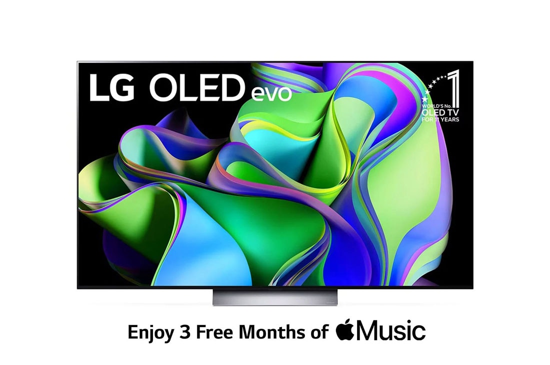LG ??????? LG OLED evo C3 ????? ???? 65 ???? ???? 4K ???? 2023, front view, OLED65C36LA