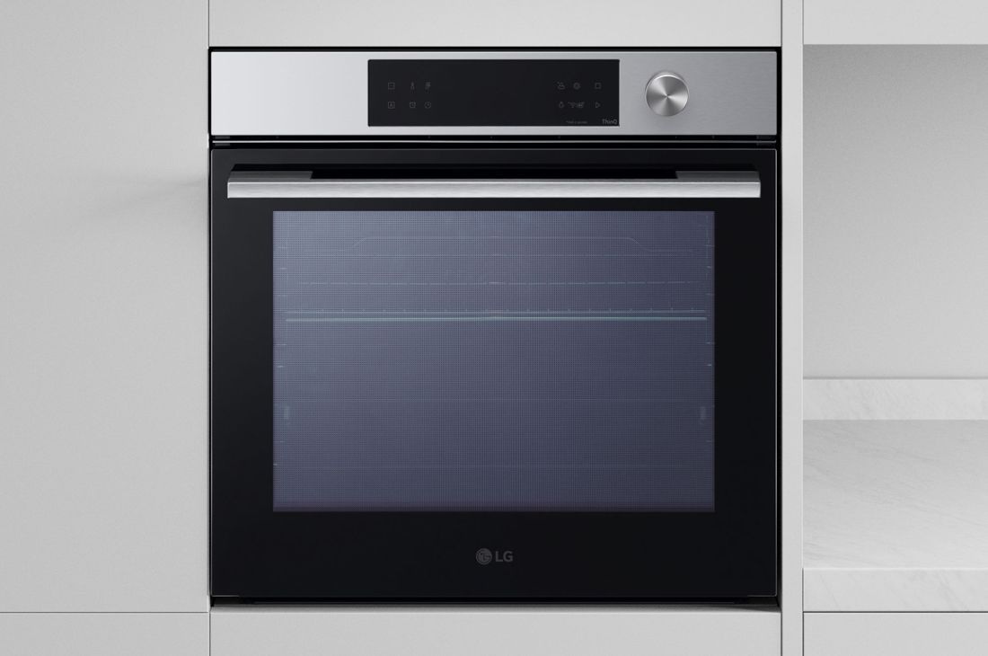 LG InstaView Oven 76 Liters A+ Air Fry & Air Sous-Vide, Front view, WSED7613S