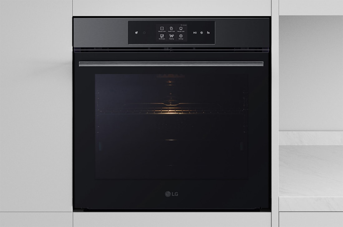 LG InstaView Oven 76 Liters A++ Air Fry & Air Sous-Vide, Front view, WSED7665B