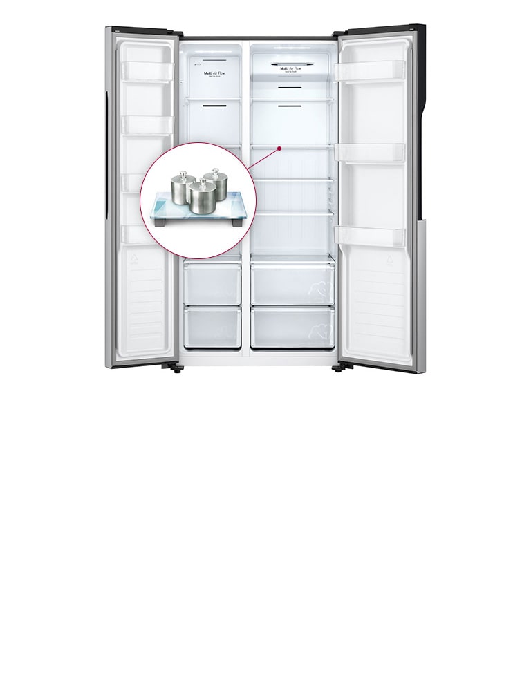 An image showing the entire interior of the refrigerator.