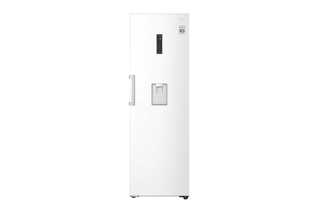 LG 384L Upright Refrigerator, LINEARCooling? in White color, Front, GC-F511EQDM