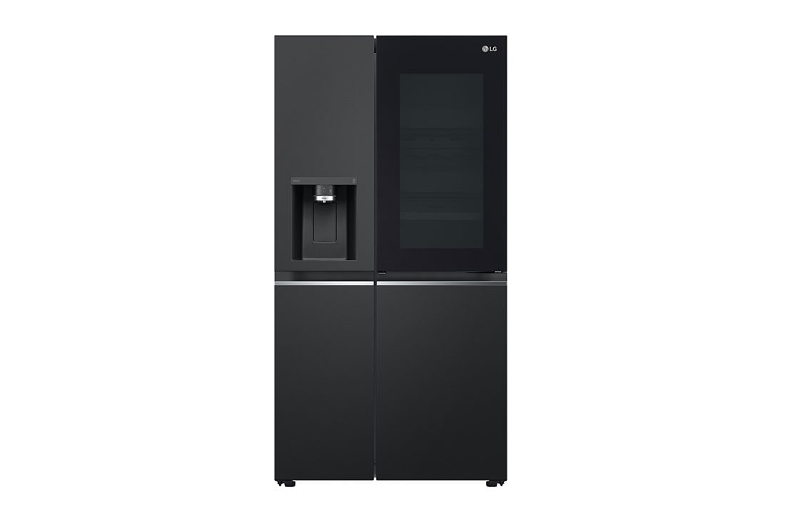 LG InstaView? ThinQ? 617L Side by Side Refrigerator, UVnano?, LINEARCooling?, ThinQ? in Essence Black Steel, GCX-287TVAN, GCX-287TVAN