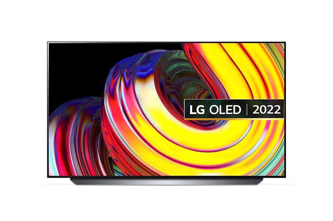 LG OLED TV 55 Inch CS Series, Cinema Screen Design 4K Cinema HDR webOS Smart ThinQ AI Pixel Dimming with Sharp design, Front view , OLED55CS6LA
