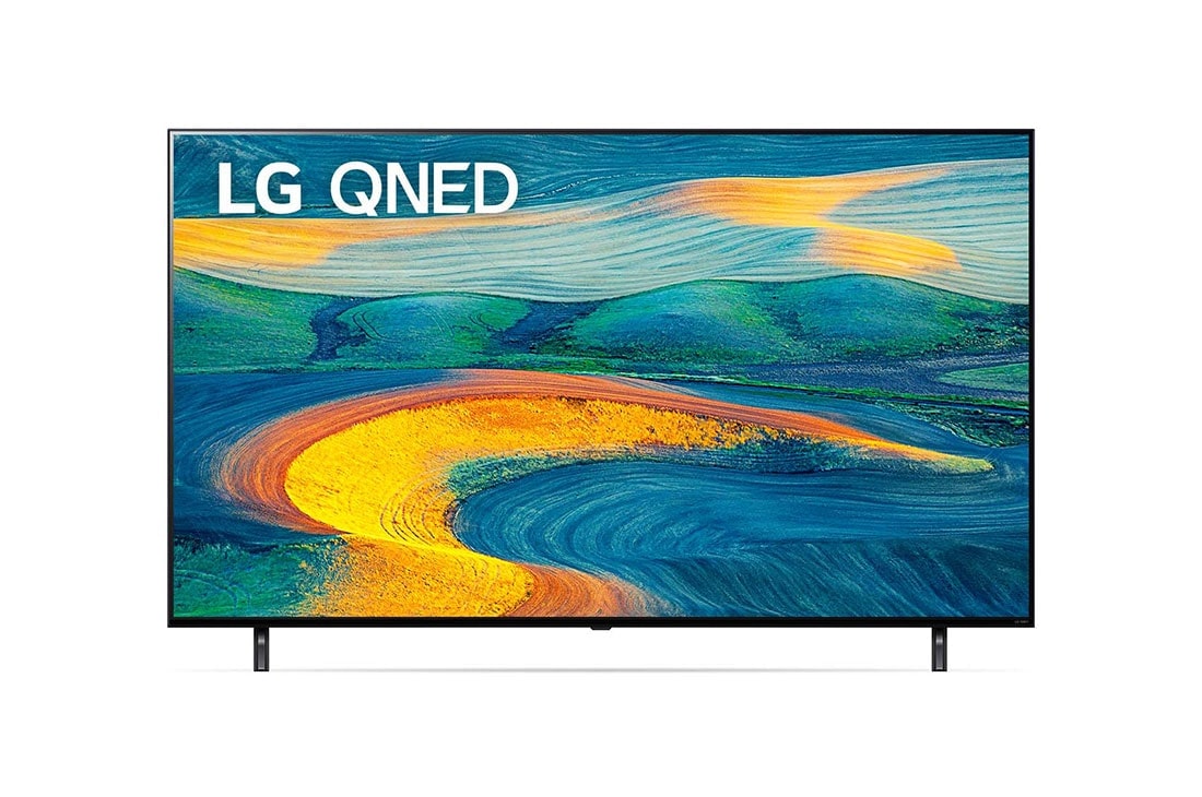 LG QNED7S, A front view of the LG QNED TV with infill image and product logo on, 75QNED7S6QA