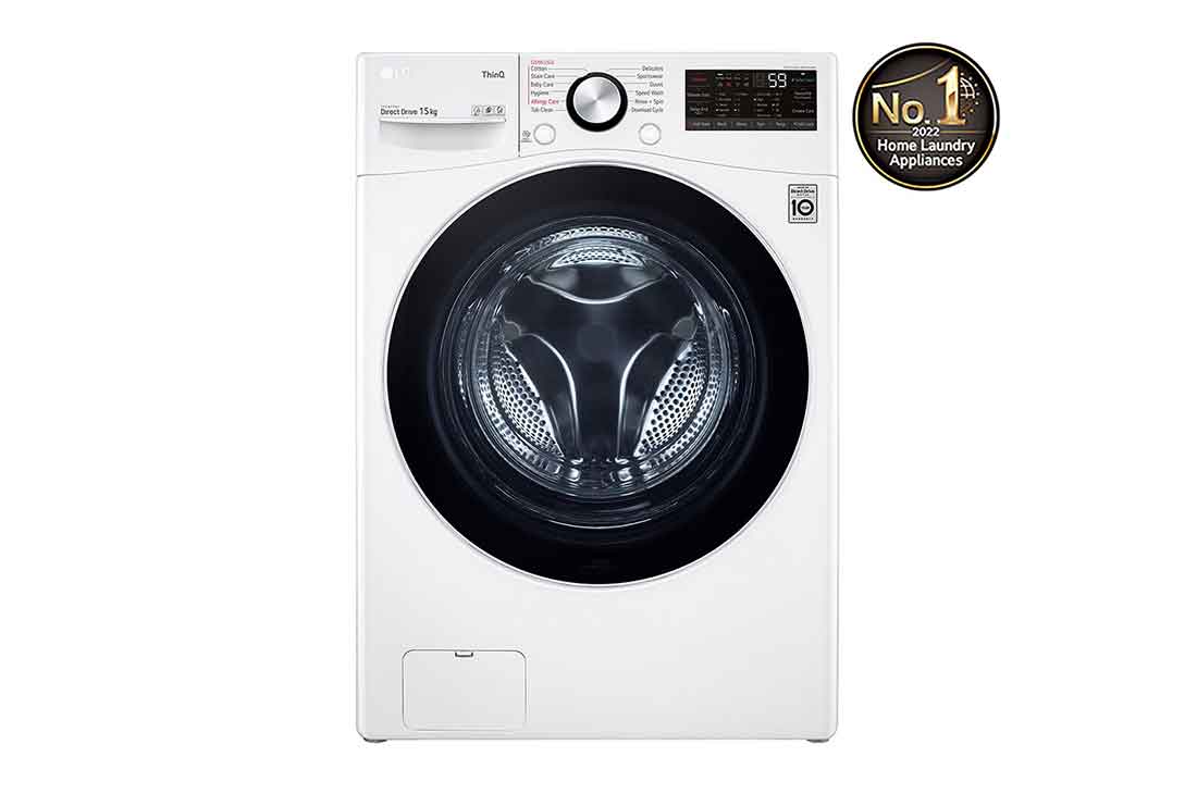 LG Washer 15kg with AI Direct Drive, Steam, White Color, WL91H02PN, WL91H02PN
