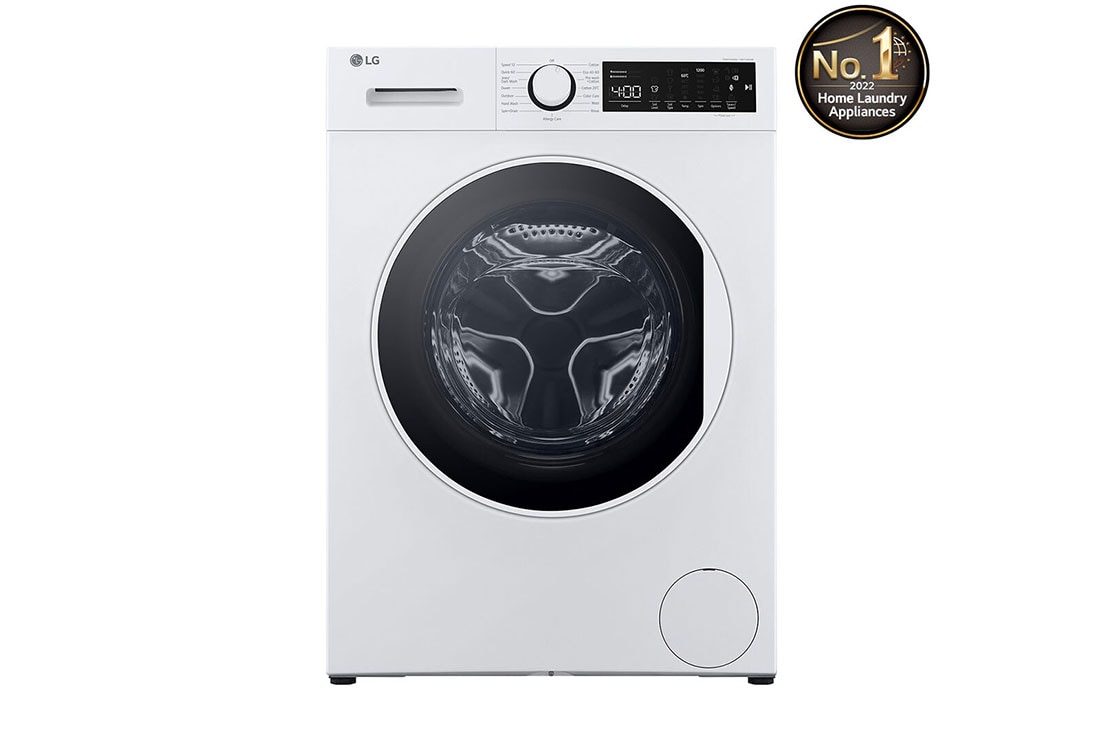 LG Front Load Washing Machine with Stain Care, 8kg White Color, front, F2T2TYM0W