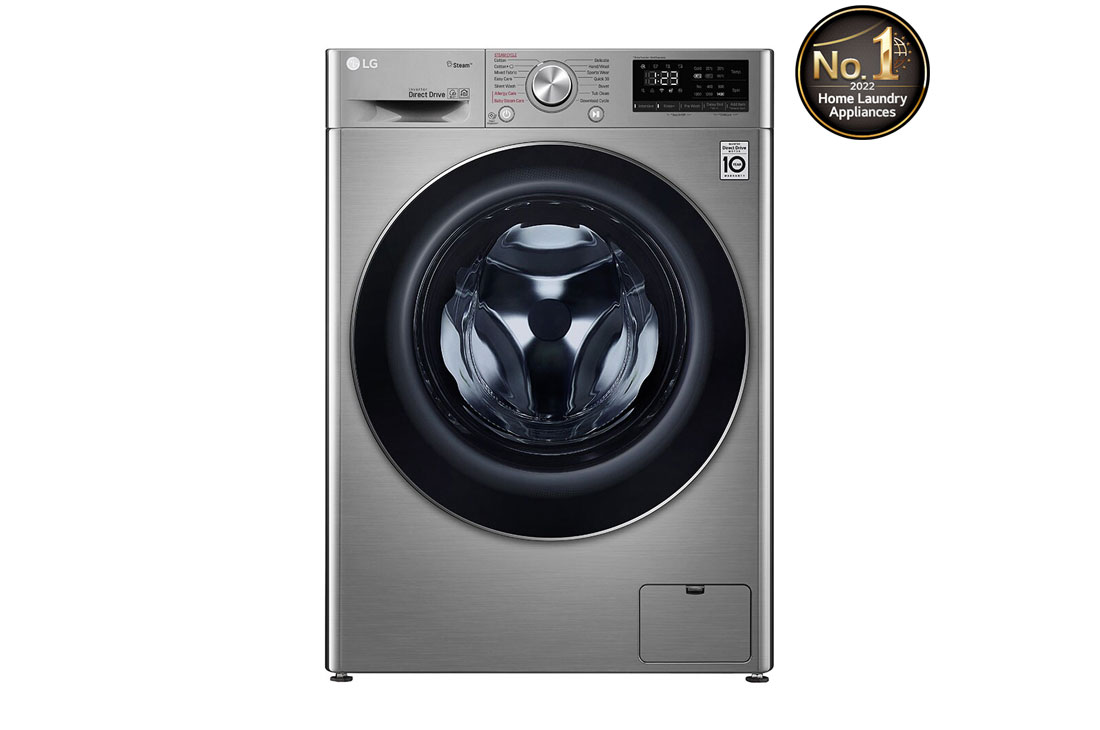 LG front loading Washer, 8 Kg, Bigger Capacity, AI DD, Steam, Silver, WV2149AVG, WV2149AVG