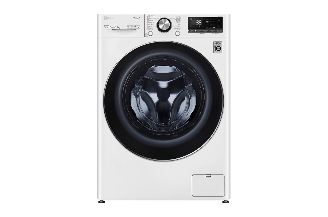 LG Front Load Washing Machine , 11KG Capacity with AI DD?,ThinQ , White Color, front view, WR9011BWG
