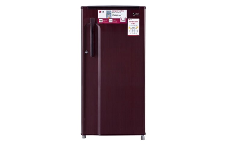 LG 190 L, Powercut Evercool with 9 Hours of Cooling Retention, Fastest In Ice Making, GL-205KME-Wine