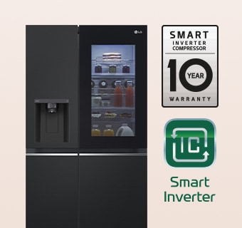 10 met? garantija de?in?je ?aldytuvo pus?je, ?smart inverter“ logotipas