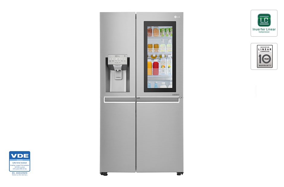 LG 625L No-Frost Side-by-Side InstaView Door-in-Door? ?aldytuvas, plotis 91,2cm, auk??io 179cm , GSX961NSAZ