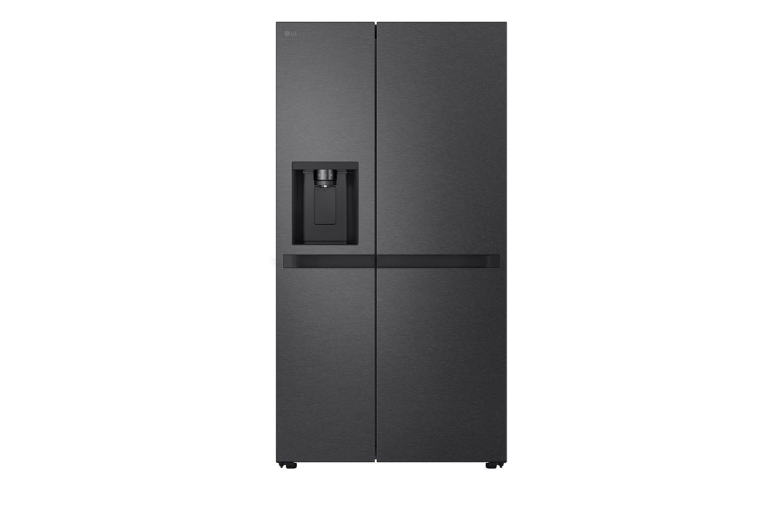 LG Side by Side ?aldytuvas | 1.79m | 641L | Juodas | E klas? | Multi Air Flow |  No Frost, vaizdas i?? priekio, GSLC41EPPE