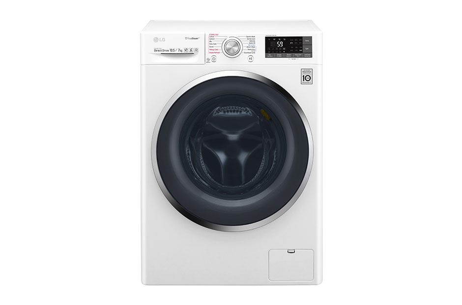LG  skalbykl?10.5 kg | AIDD | E| Gylis 46cm | Balta |Turbowash360|Steam | WiFi |F4J8JH2W, F4J8JH2W