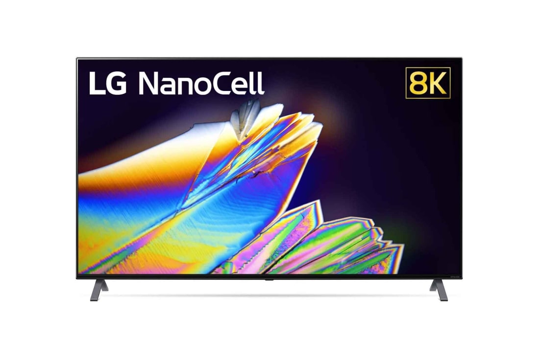 LG 65 coli? ?NanoCell“ 8K televizorius su procesoriumi ?α9“ ir HGIG re?imu ?aidimams, front view with infill image and logo, 65NANO953NA