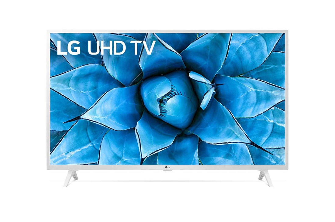 LG 43 coli? UHD 4K televizorius, vaizdas i? priekio su papildomu vaizdu, 43UN73903LE