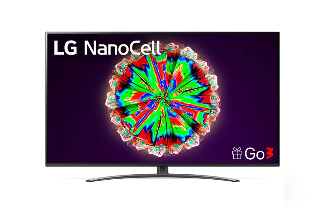 LG 65 coli? NanoCell“ 4K televizorius su procesoriumi ?α7“ ir garso technologija ?Dolby Atmos, vaizdas i? priekio su papildomu vaizdu, 65NANO813NA