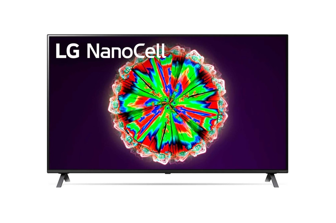 LG 55 coli? ?NanoCell“ 4K televizorius su ?HDR10 Pro“ ir HGIG re?imu ?aidimams, vaizdas i? priekio su papildomu vaizdu, 55NANO803NA