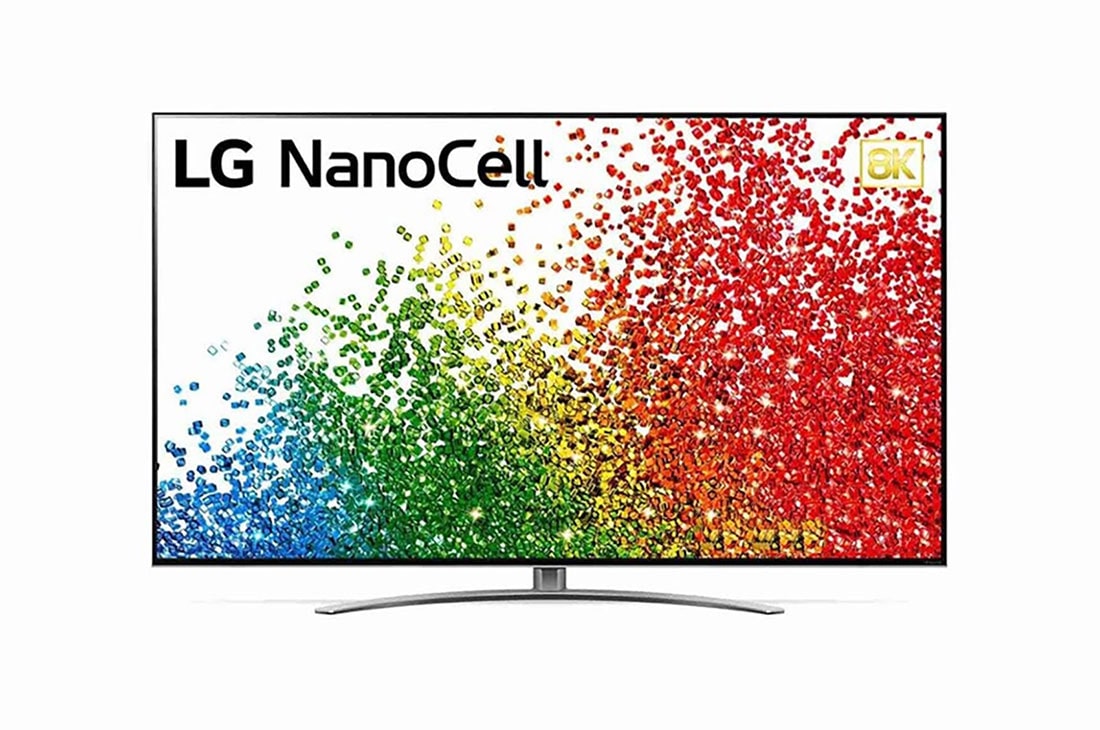 LG 86 coli? NanoCell 4K teler koos protsessor α7 ja helisüsteem Dolby Atmos, Вид телевизора LG NanoCell спереди, 86NANO993PB