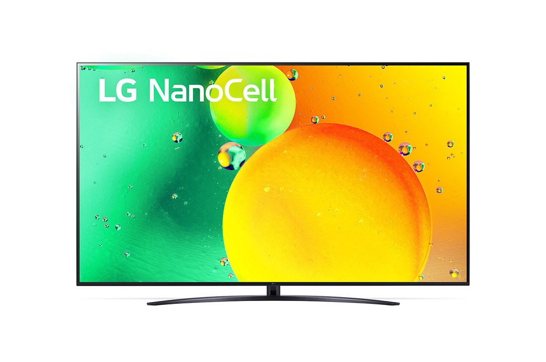LG 70 coli? NanoCell 4K televizorius su procesoriumi , LG ?NanoCell“ televizoriaus vaizdas i? priekio, 70NANO763QA